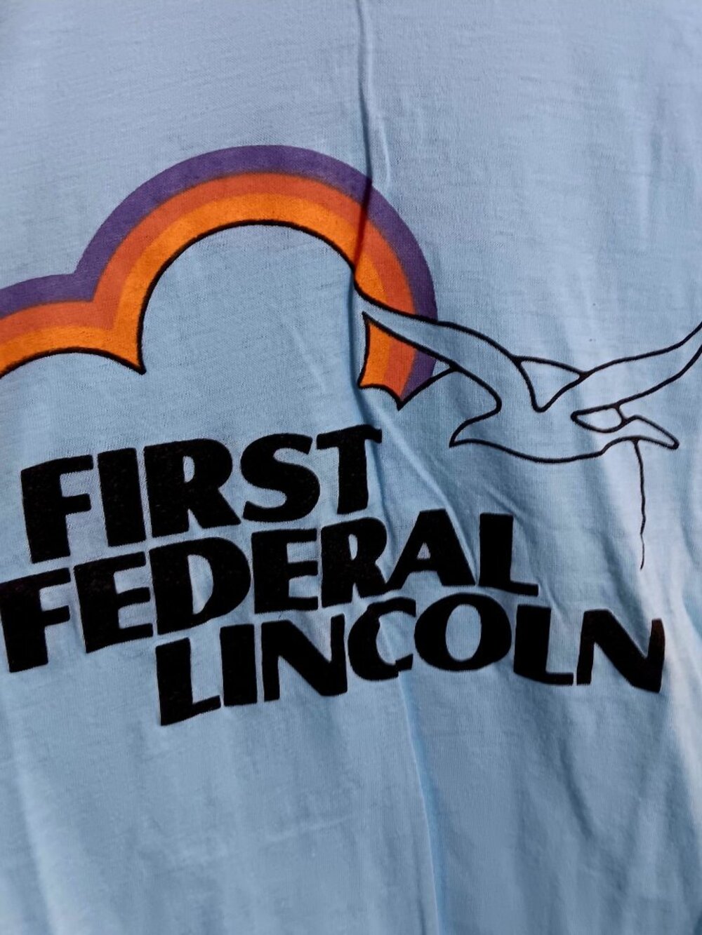 Vintage Small T-shirt Single Stitch First Federal Lincoln Nebraska NOS 1980's